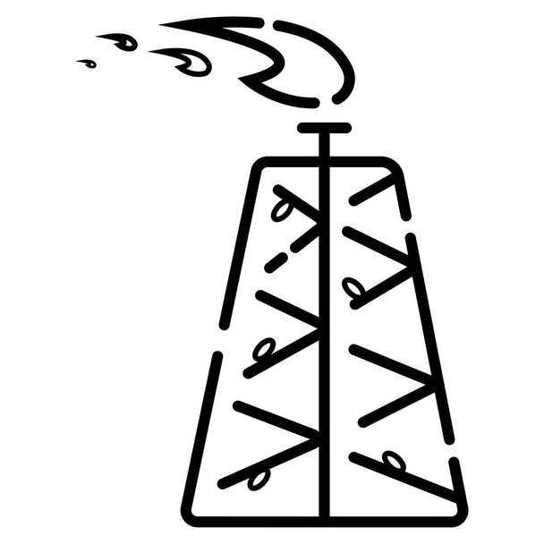 Oil, gas rig icon vector - Vector, Image