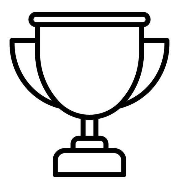 A golden prize cup representing trophy for winner - Вектор,изображение