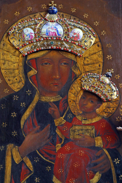 Our Lady of Czestochowa altarpiece in the church of Immaculate Conception in Lepoglava, Croatia  - Photo, Image