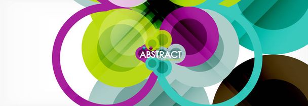 Cirkel samenstelling abstracte achtergrond - Vector, afbeelding