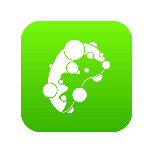 Cell virus icon digital green - Vector, Imagen