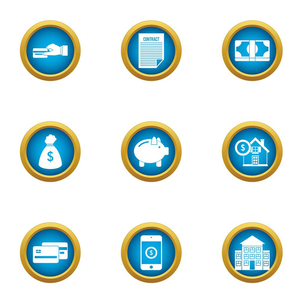 Introduce icons set, flat style - Vector, imagen