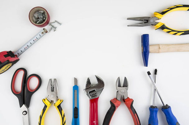 Set of tools, Many tools isolated on white background. - Photo, Image