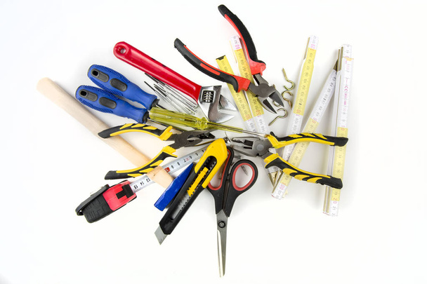 Set of tools, Many tools isolated on white background. - Фото, изображение