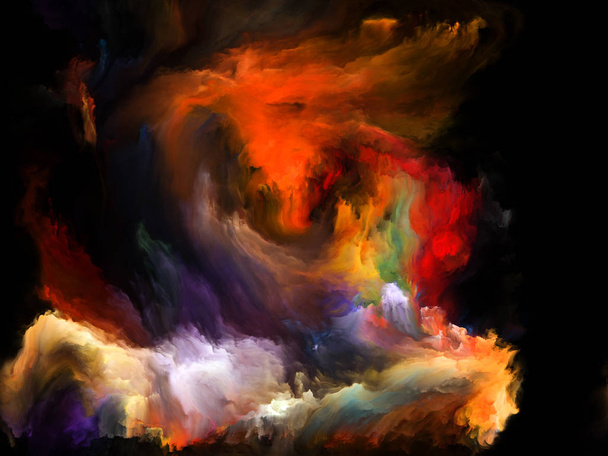 Серія кольорових потоків. Абстрактний фон з потоків цифрової фарби для використання з проектами з музики, творчості, уяви, мистецтва та дизайну
 - Фото, зображення