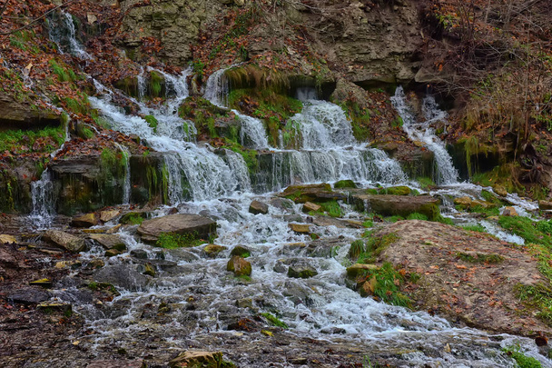 Slovenian keys waterfall in Izborsk, Russia - Фото, изображение
