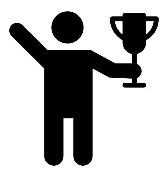 A person with award is a customer reward for successful performance  - Vektori, kuva