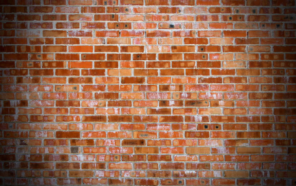 Tekstura powierzchni ściany z czerwonej cegły stary z cementu i betonu - Zdjęcie, obraz