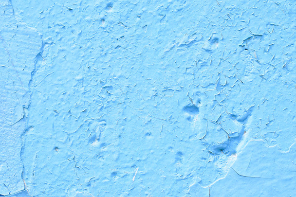 Cement painted old wall background, baby-blue pastel color texture - Photo, Image