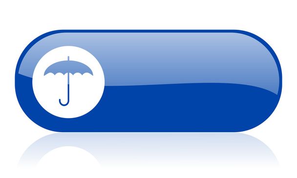umbrella blue web glossy icon - Zdjęcie, obraz