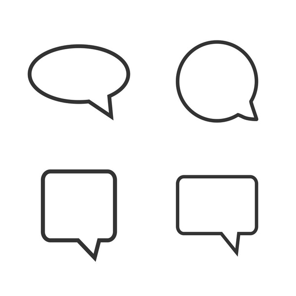 Chat icon. Speech bubbles icon. Message sign. Vector illustration, flat design. - Vektor, obrázek