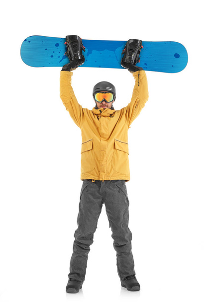 Νέοι snowboarder απομονωθεί σε λευκό - Φωτογραφία, εικόνα