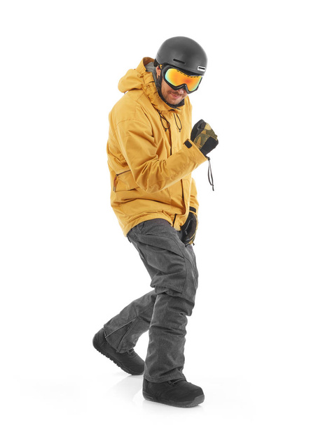 Молодий сноубордист ізольований на білому
 - Фото, зображення