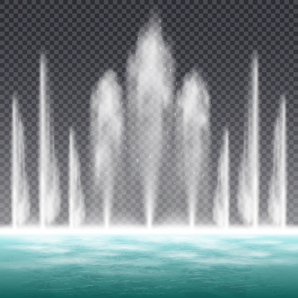 噴水の現実的な透明 - ベクター画像