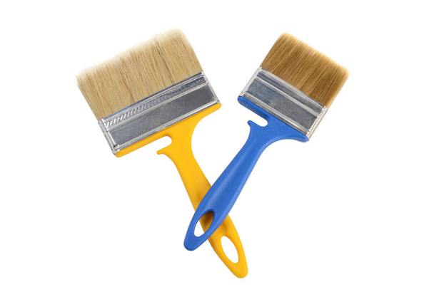 Brush for painting paint isolated on white - Foto, imagen
