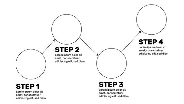 Linha fina mínimo modelo de design infográfico. Usado para diagrama de processo e apresentações
 - Vetor, Imagem