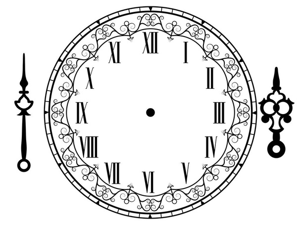 Vector vintage clock - Vector, Image