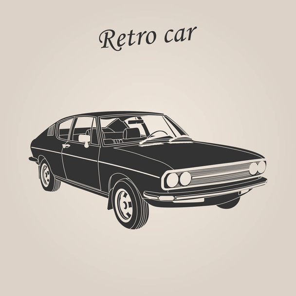 Vintage car. Retro car. Classic car Illustration - Вектор,изображение