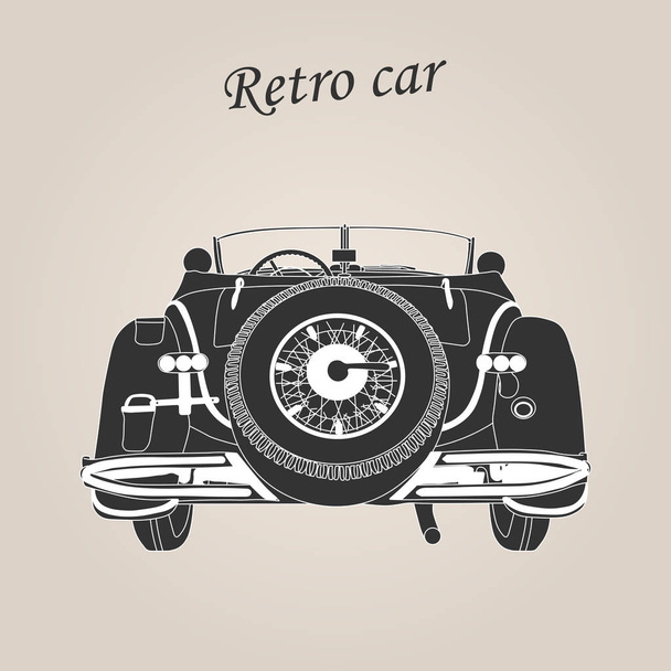 Vintage car. Retro car. Classic car Illustration - Vector, afbeelding