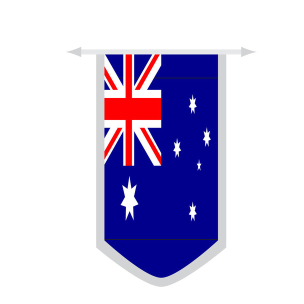 Flag of Australia on a banner - Vektor, obrázek
