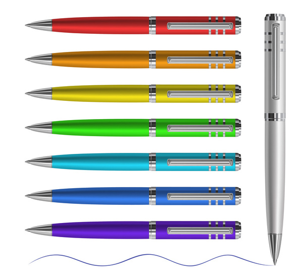 Цветные ручки
 - Вектор,изображение