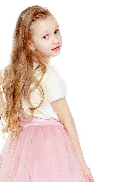 Beautiful little girl 5-6 years. - Valokuva, kuva