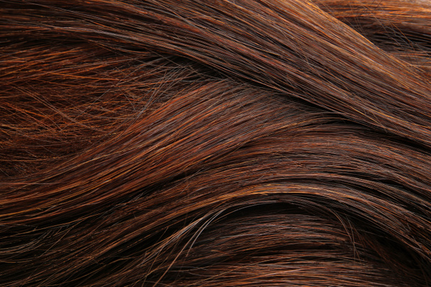 Textúra a háttér, Vértes egészséges barna haj - Fotó, kép
