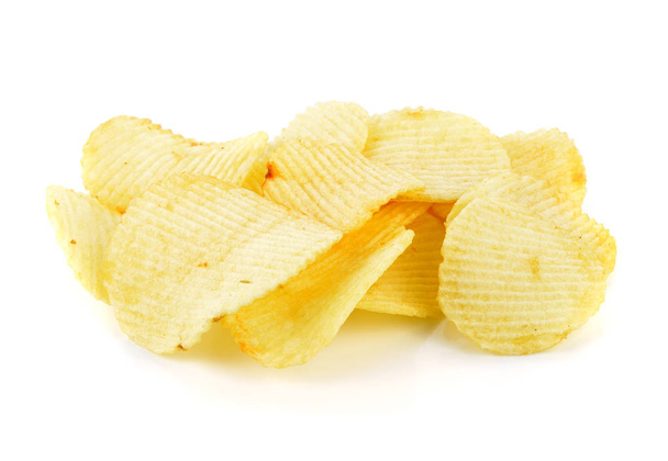 картофельные чипсы изолированы на белом - Фото, изображение