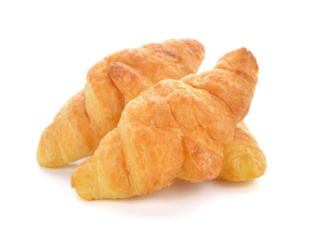 Croissant savoureux sur fond blanc
 - Photo, image