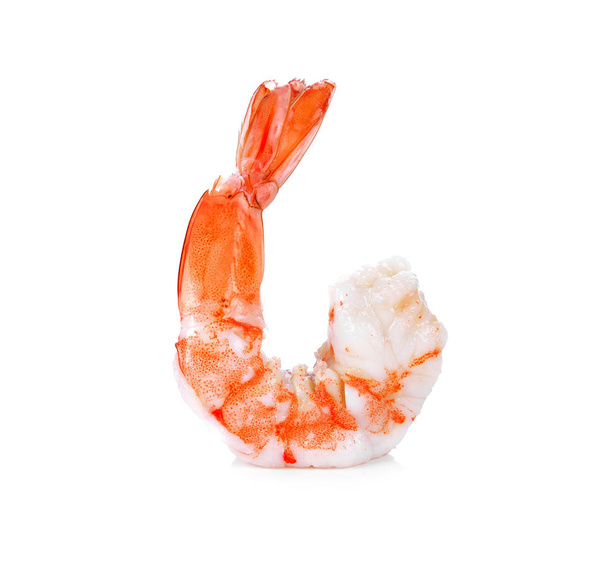 Shrimps. Prawns isolated on a white background. Seafood - Photo, Image