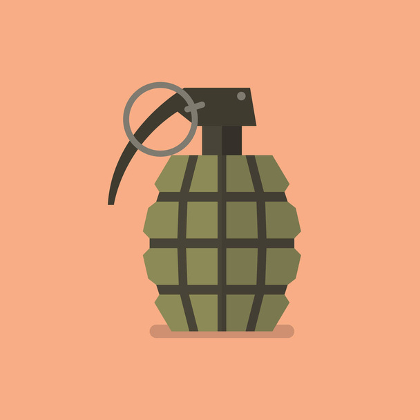 Icono de granada en estilo plano. Ilustración vectorial
 - Vector, imagen