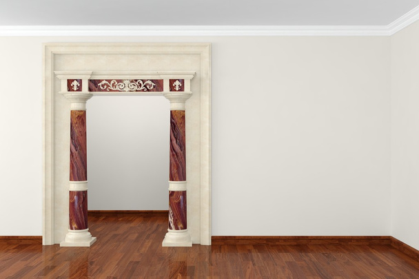 Classic portal in interior 3D rendering - Photo, Image