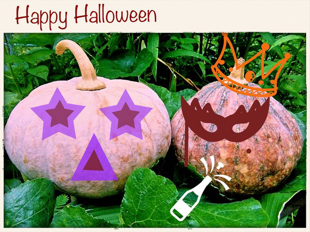 Happy Halloween-kaart, Halloween dag. - Foto, afbeelding
