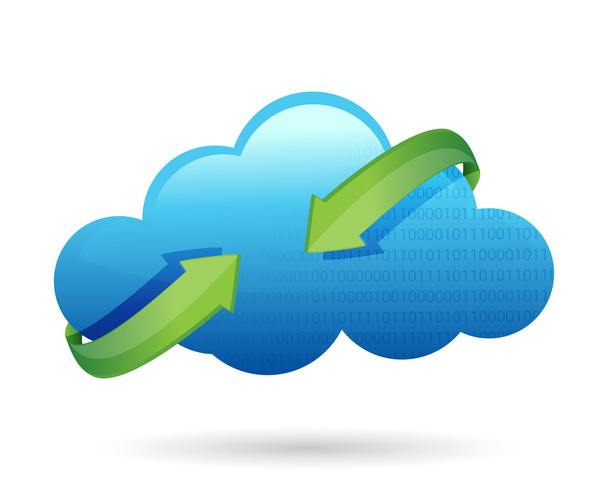 Cloud And Arrow. Cloud computing concept - Φωτογραφία, εικόνα