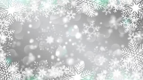 красивые снежинки, вращающиеся на сером фоне
 - Кадры, видео
