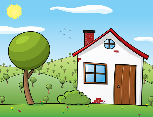 Rural house - Vector, Image