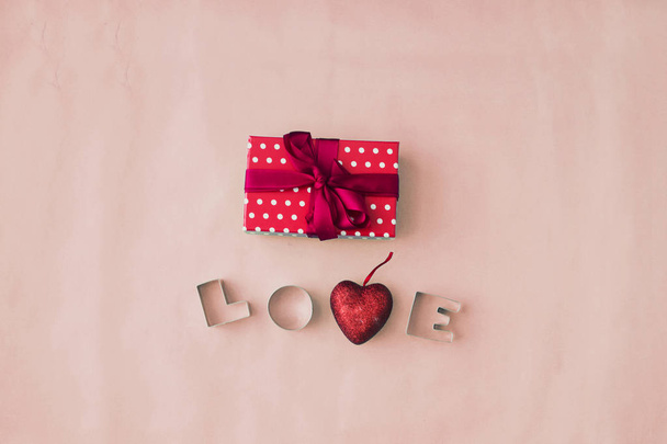 valentine concept background with festive decorations - Foto, afbeelding