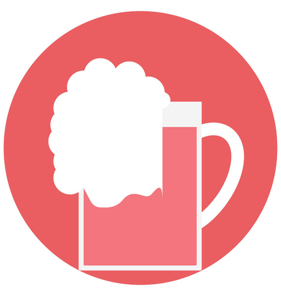 Ilustración de taza de cerveza Vector de color Icono aislado fácil de editar y uso especial para ocio, viajes y tours
  - Vector, imagen