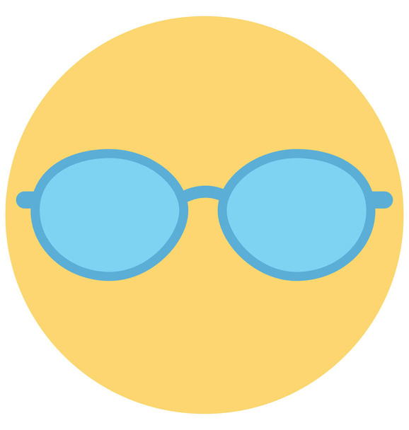 Солнечные очки Иллюстрация Цветной вектор Изолированная икона легко редактируется и специальное использование для отдыха, путешествий и тура
  - Вектор,изображение