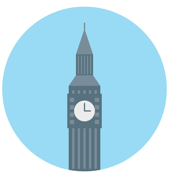 Big Ben illusztráció színű vektor elszigetelt ikon könnyű szerkeszthető és különleges használ a szabadidő, az utazás és a Tour  - Vektor, kép