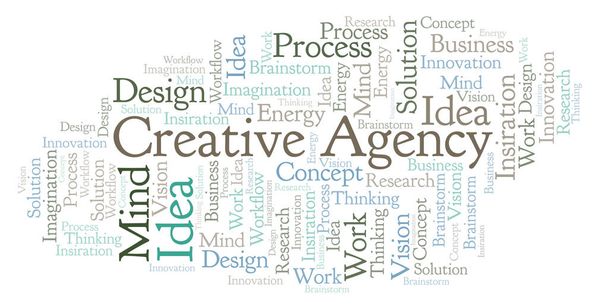 Cloud de mots Creative Agency, fait uniquement avec du texte
 - Photo, image