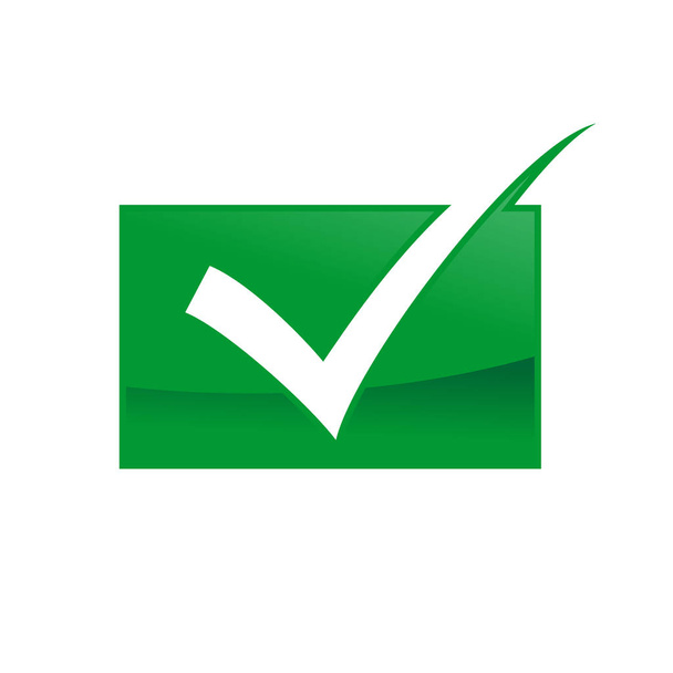 Modelo de Design de Logotipo Gráfico de Símbolo de Vetor de Caixa de Verificação Verde de Qualidade
 - Vetor, Imagem