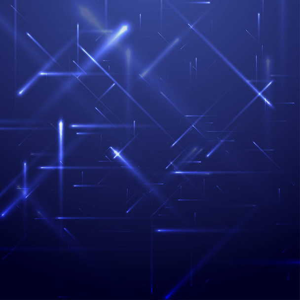 Flying Lights Blue Background - Vector, Image
