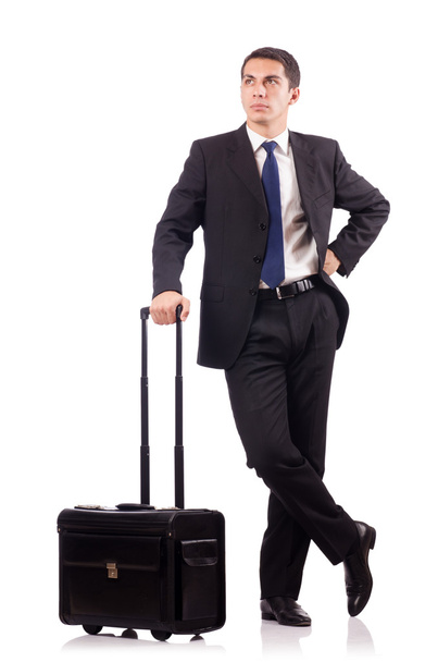 Young businessman during business trip - Fotó, kép