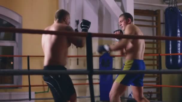 Dos hombres peleando en el ring
 - Metraje, vídeo