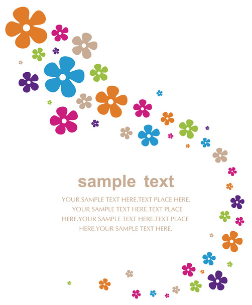 Design de cartão de flor
 - Vetor, Imagem