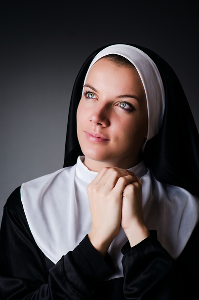 Young nun in religious concept - Foto, Bild