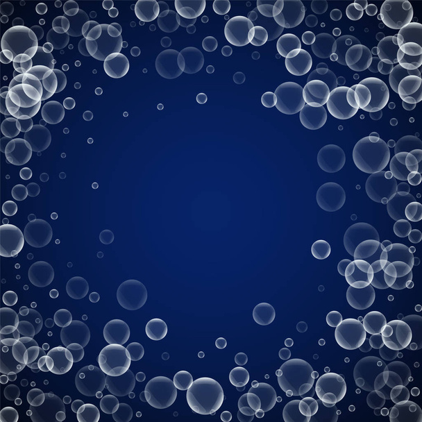 Burbujas de jabón al azar fondo abstracto. Soplado b - Vector, imagen