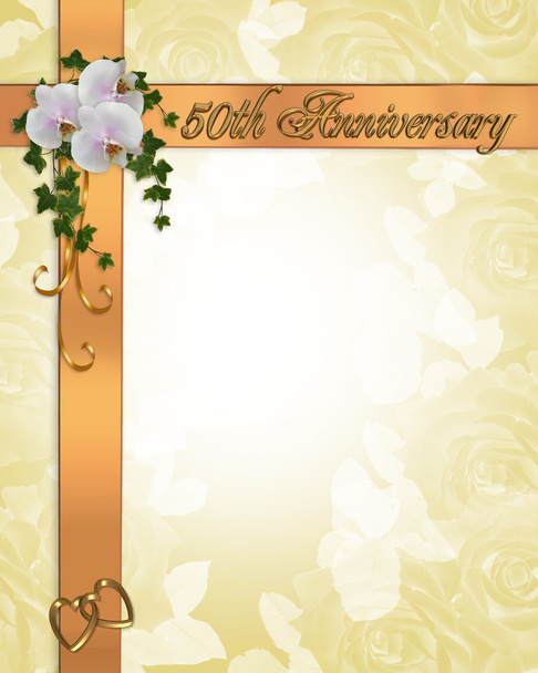 50Th Aniversario invitación orquídeas
 - Foto, imagen