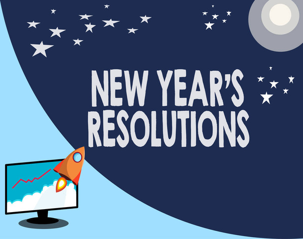 Escribir nota mostrando Año Nuevo s es Resoluciones. Muestra de fotos de negocios Lista de cosas para lograr o mejorar
 - Foto, imagen